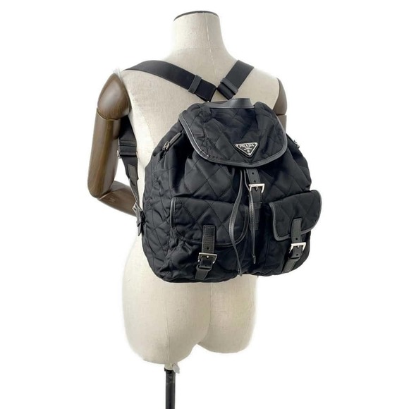 Prada Quilted Rucksack Backpack Nylon Black - Picture 4 of 16